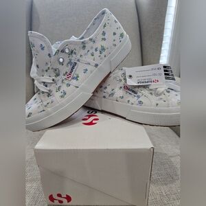 Superga Floral White Sneakers